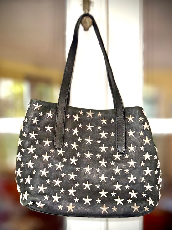 Jimmy Choo Handbags - Jimmy Choo Sofia Star Studded Black Leather Tote Bag Purse EUC